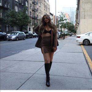 PrettyLittleThing Brown Skirt